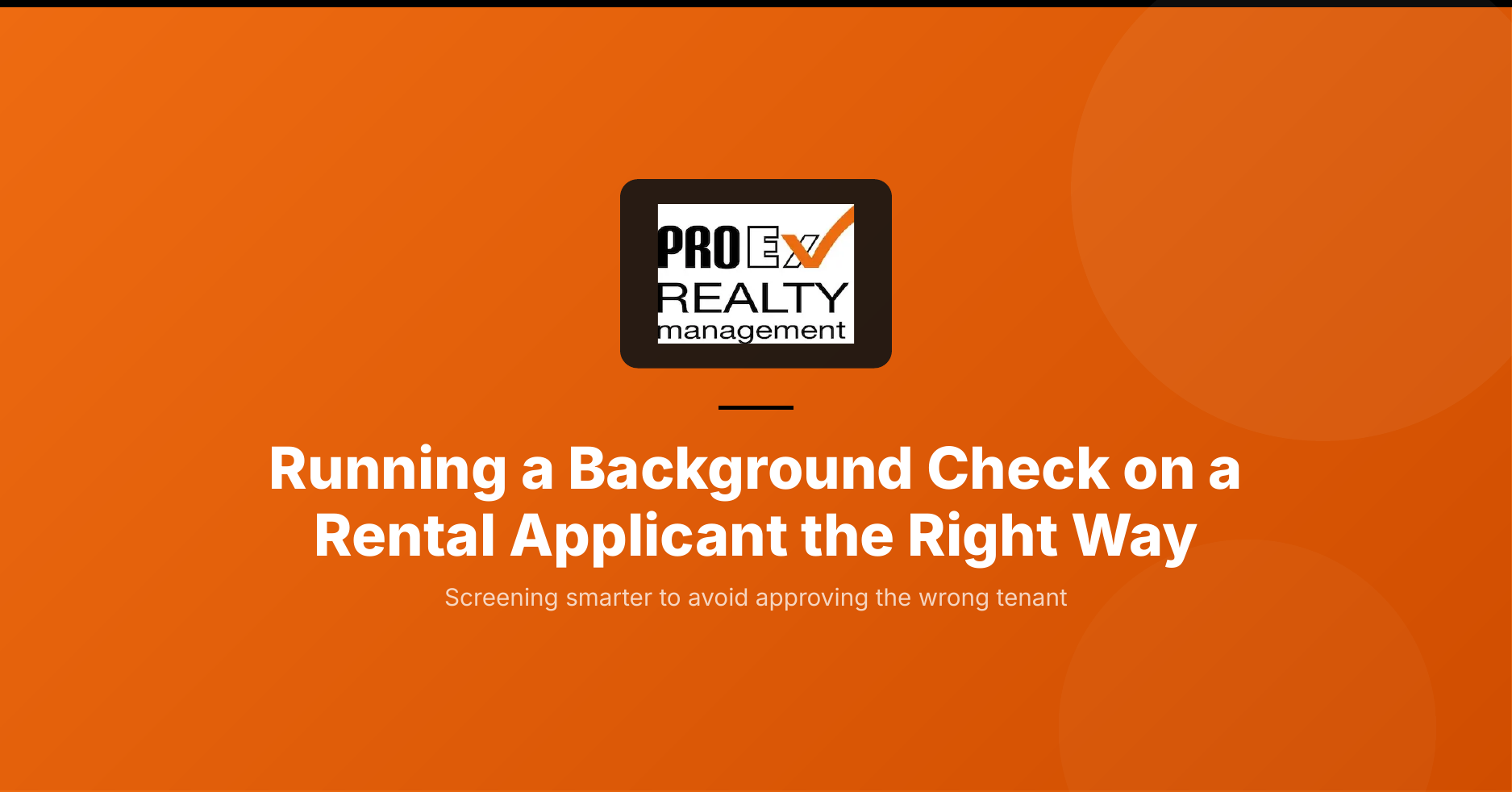 How to run a background check on a rental applicant