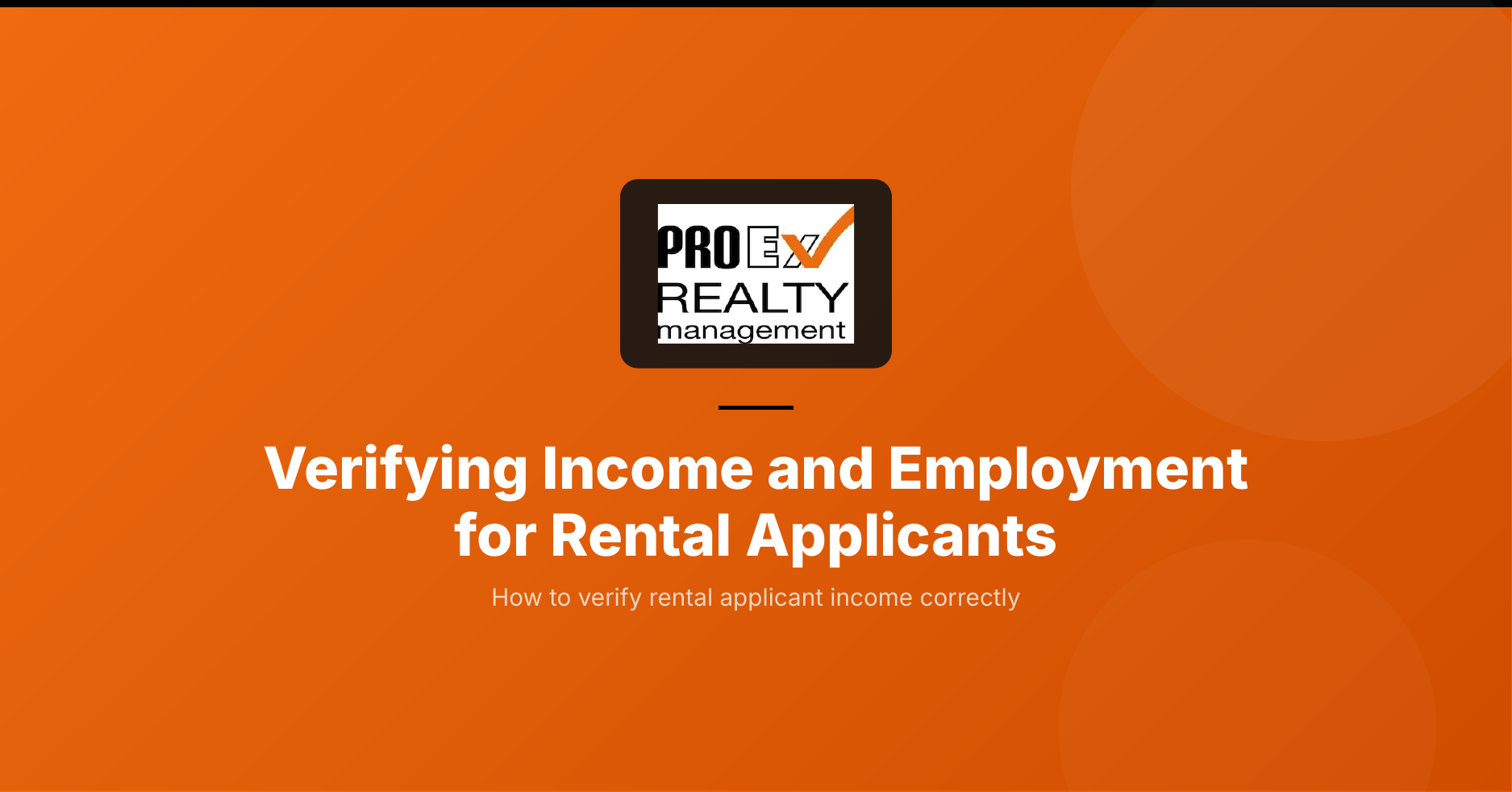 How to verify income and employment for rental applicants